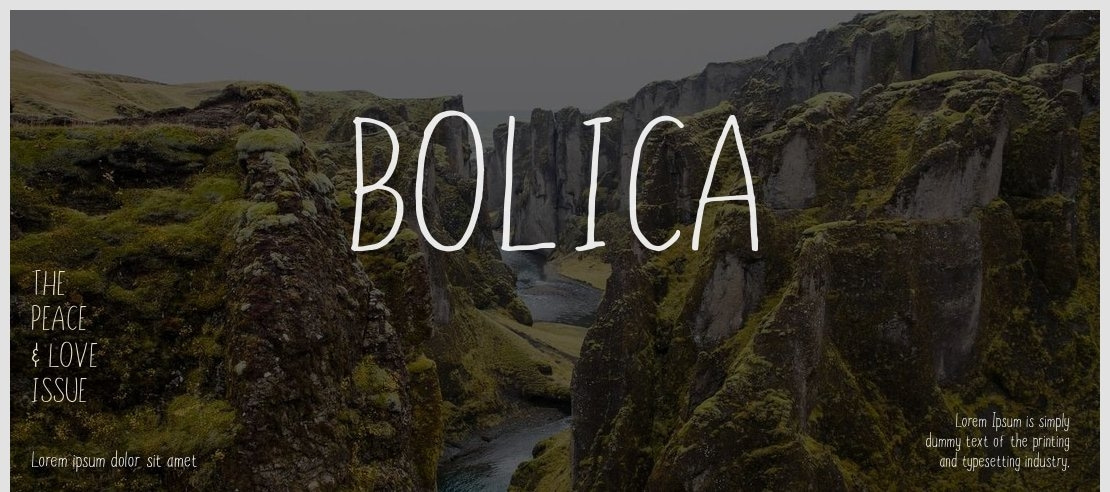 BOLICA Font