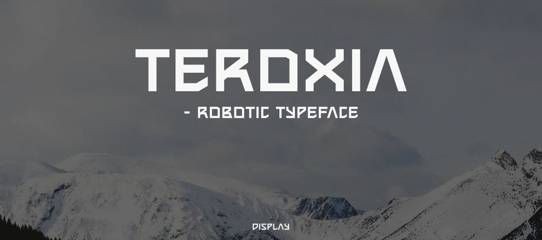 Teroxia - Robotic Typeface Font