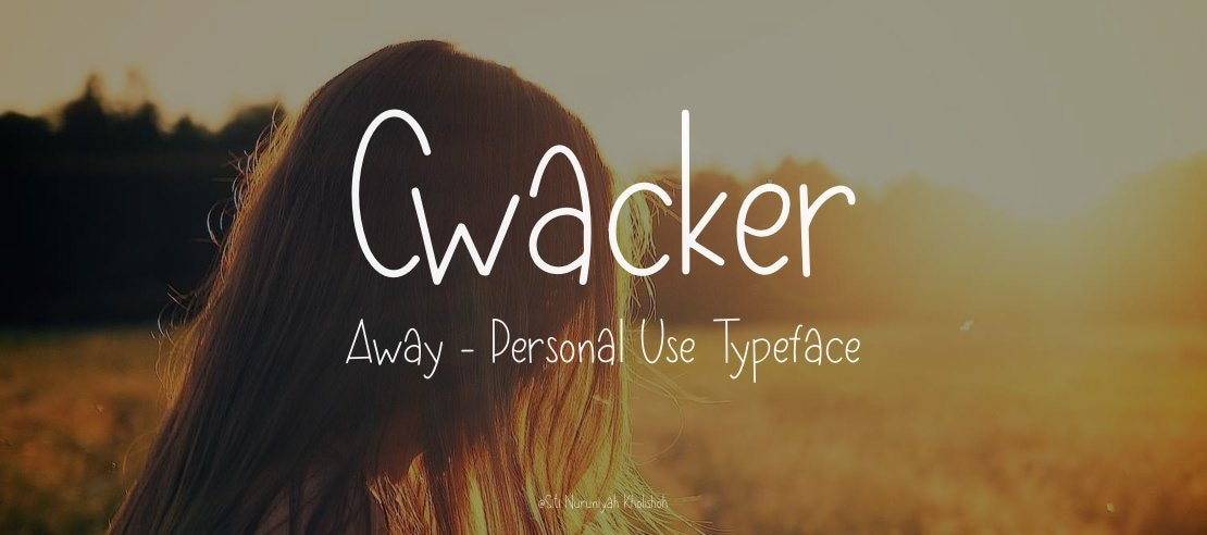 Cwacker Away - Personal Use Font