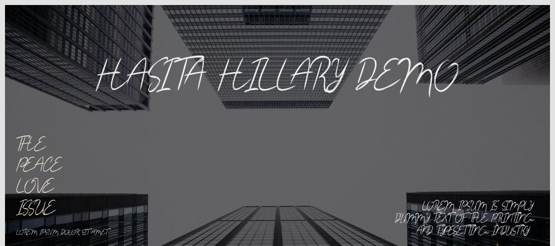 Hasita Hillary Demo Font