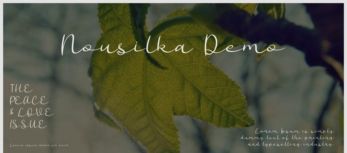 Nousilka Demo Font