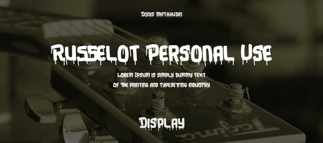 Russelot Personal Use Font