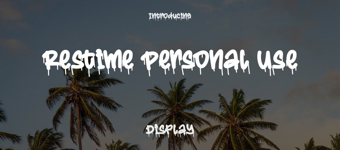 Restime Personal Use Font