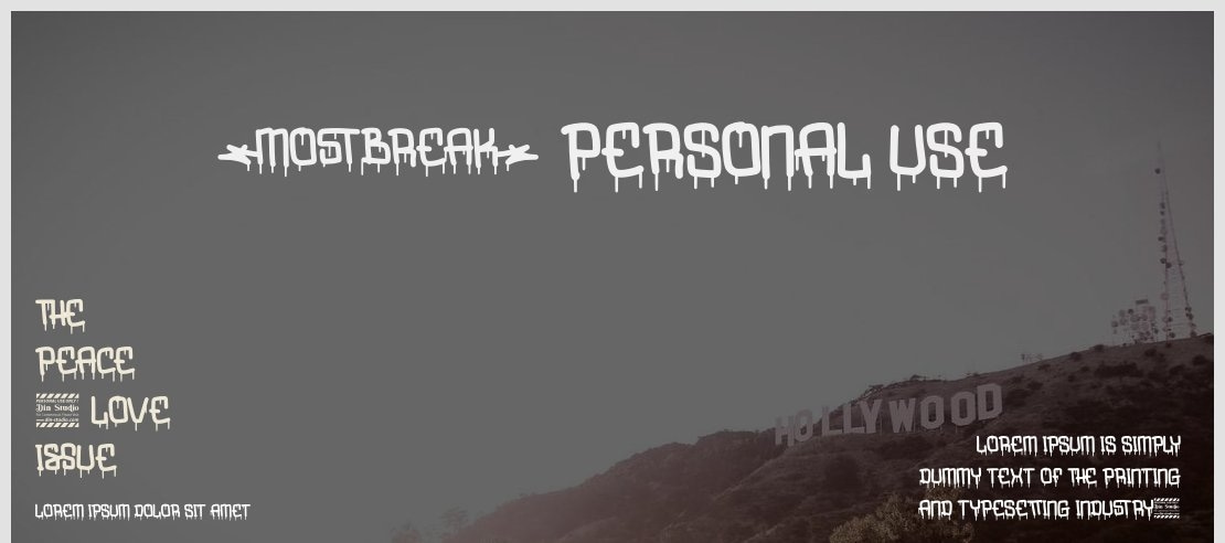 Mostbreak Personal Use Font