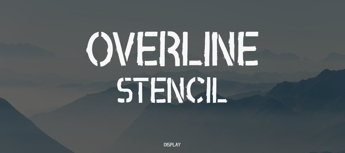 OVERLINE STENCIL Font