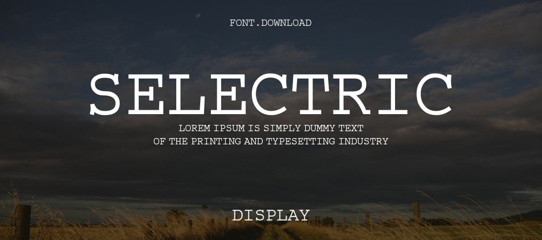 Selectric Font