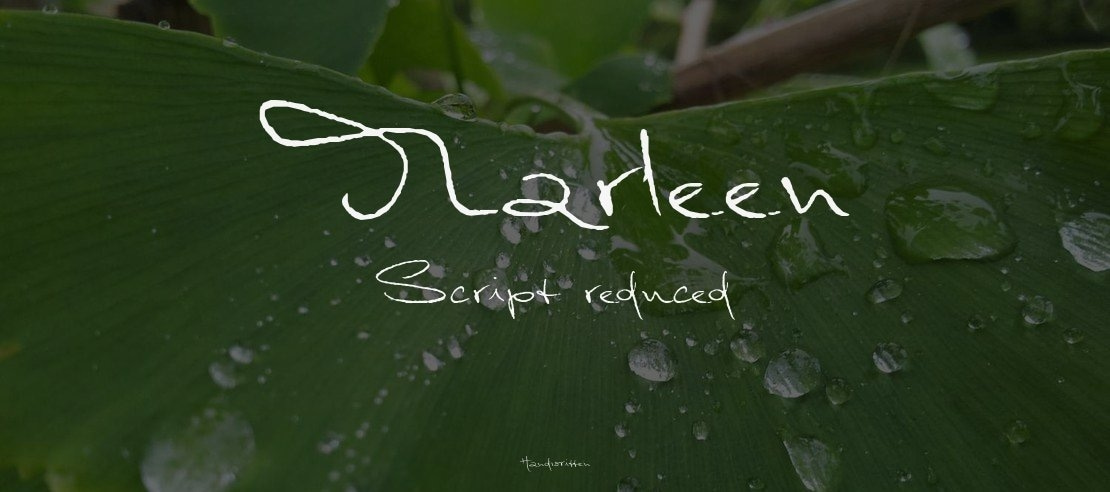 Marleen Script reduced Font Family