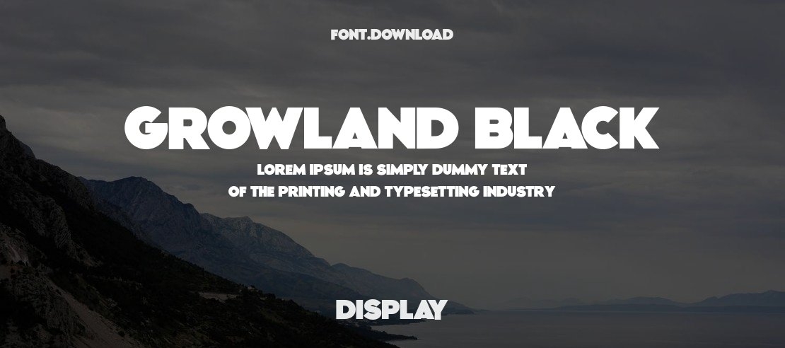 Growland Black Font Family