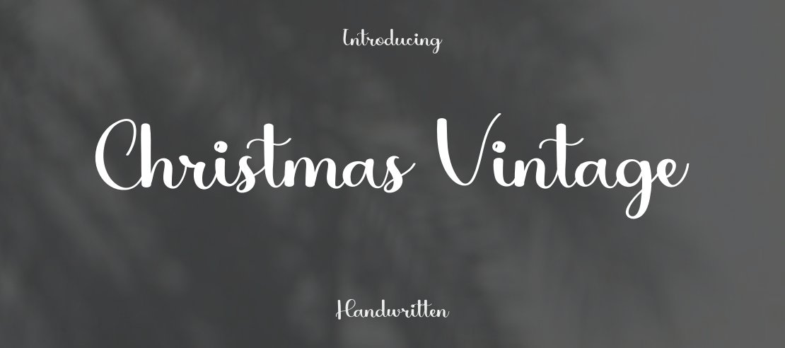 Christmas Vintage Font