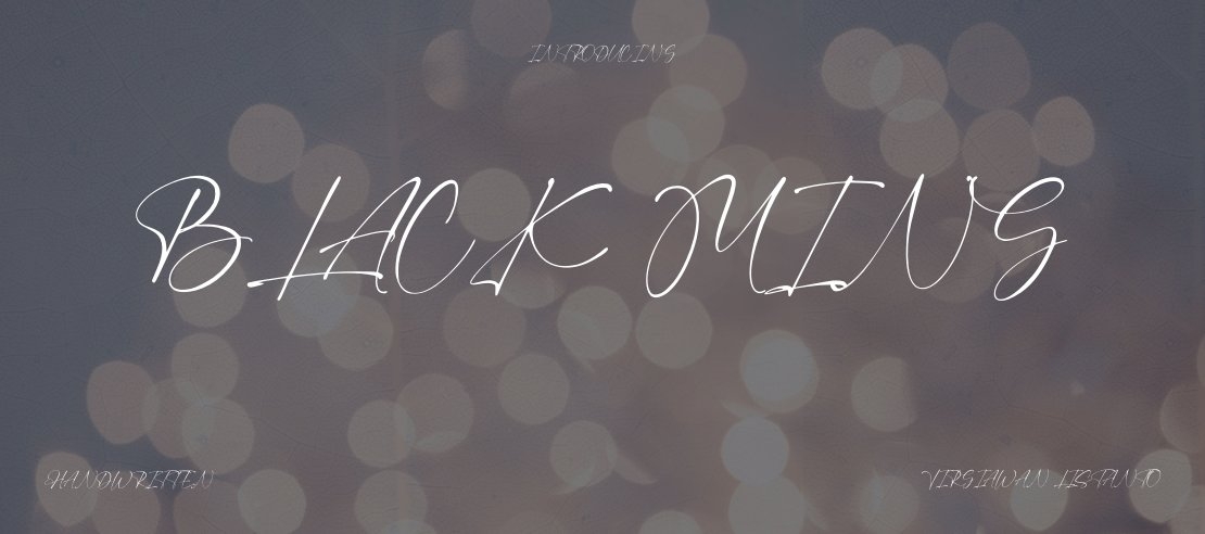 Black Ming Font