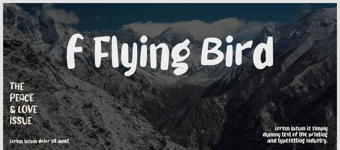 f Flying Bird Font