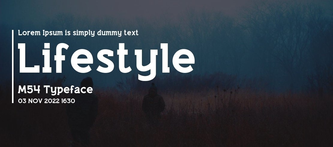 Lifestyle M54 Font