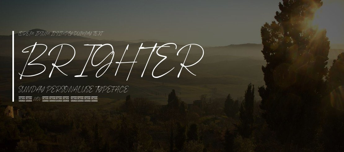 Brighter Sunday Personal Use Font