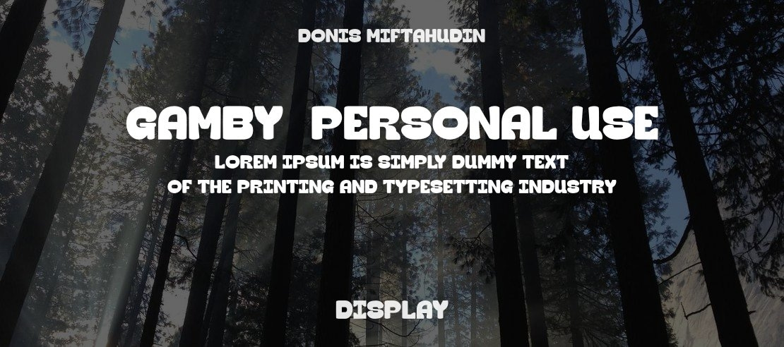 Gamby  Personal Use Font
