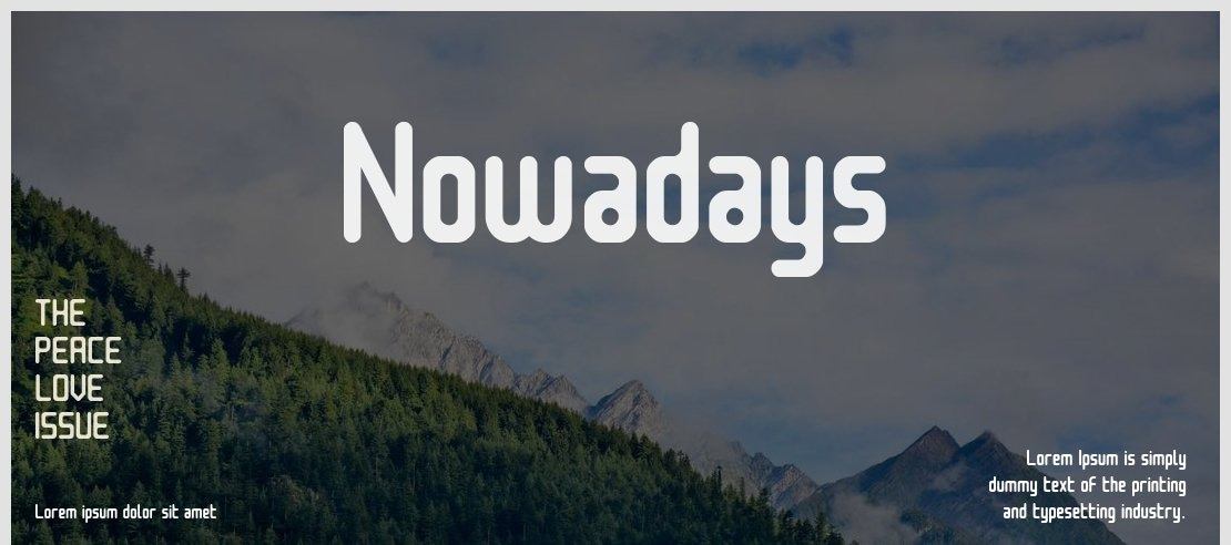 Nowadays Font Family