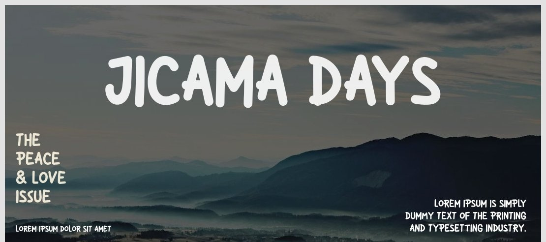 Jicama Days Font