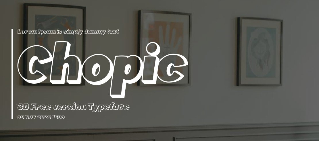 Chopic 3D Free version Font