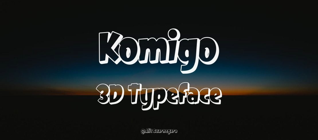Komigo 3D Font
