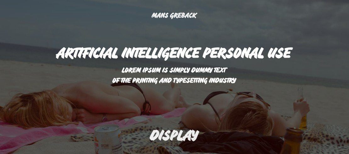 Artificial Intelligence PERSONAL USE Font