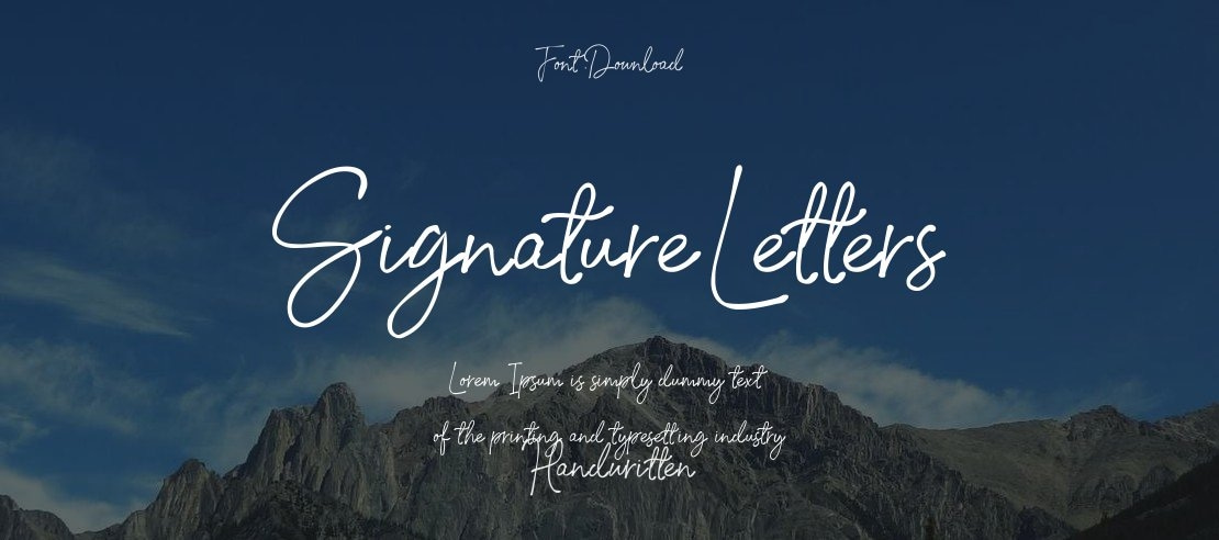 SignatureLetters Font