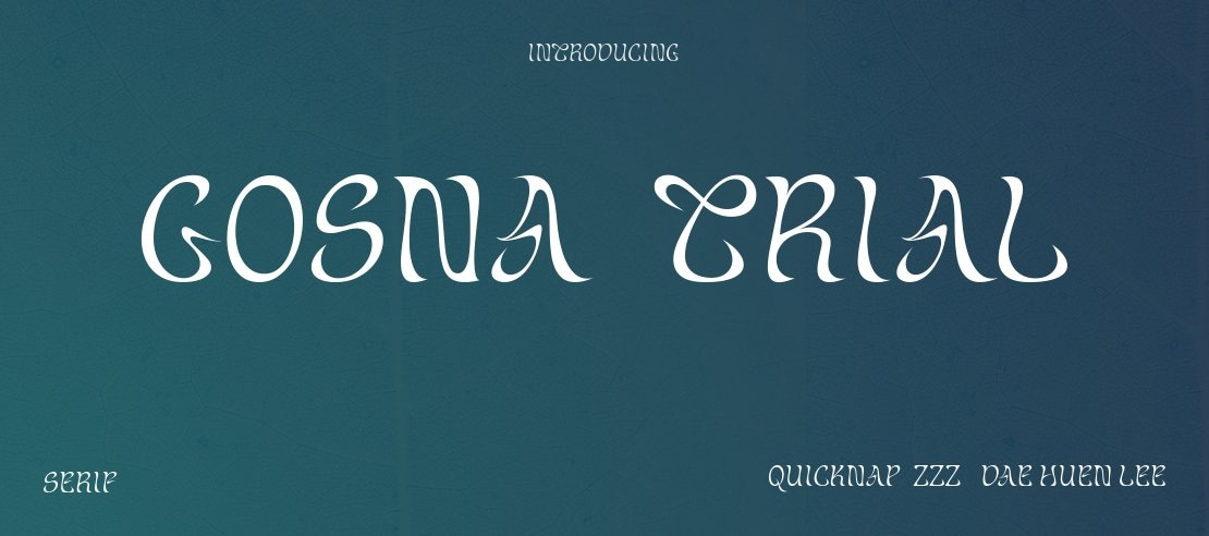 Gosna_TRIAL Font