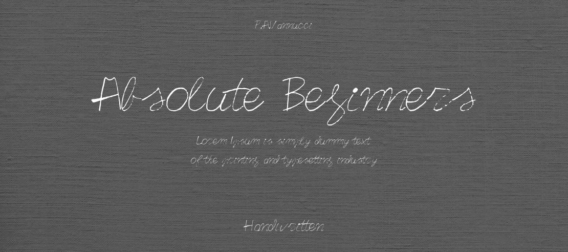 Absolute Beginners Font