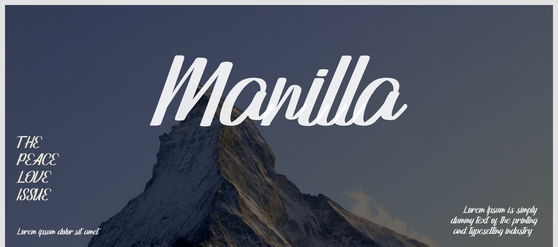 Manilla Font