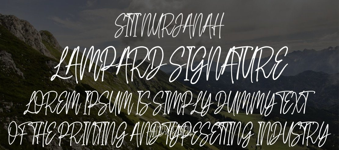 Lampard Signature Font