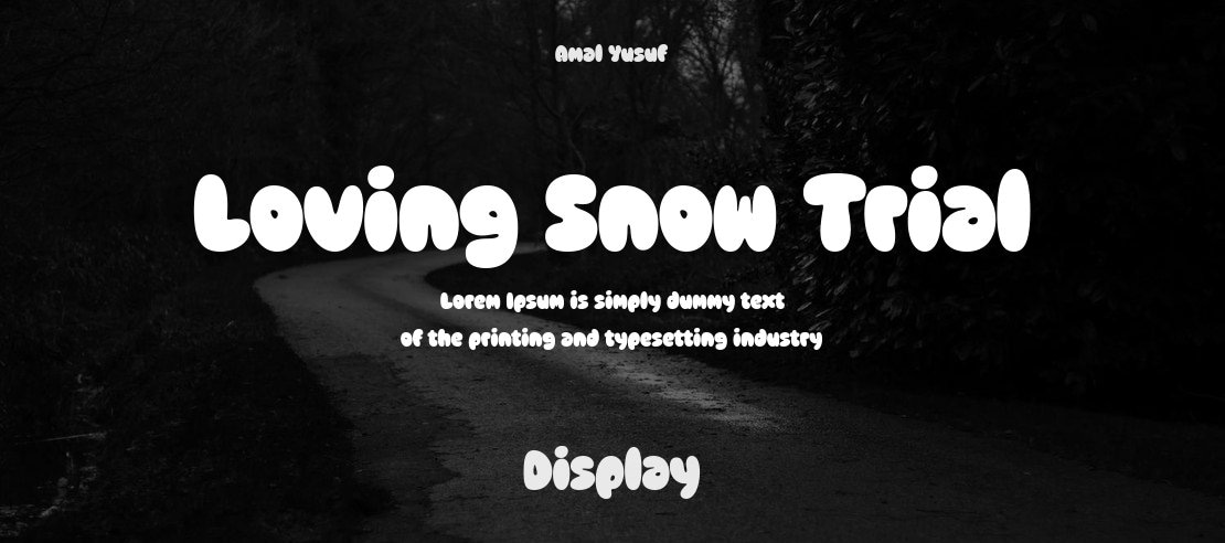 Loving Snow Trial Font Family