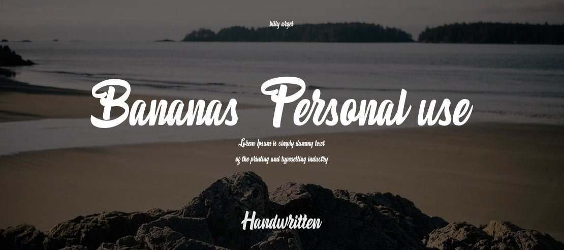 Bananas  Personal use Font