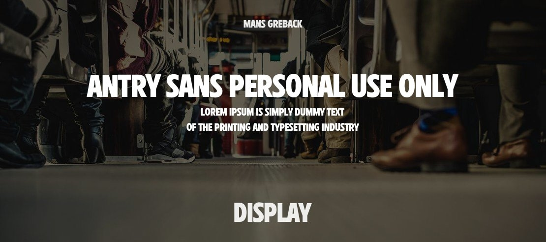 Antry Sans PERSONAL USE ONLY Font Family