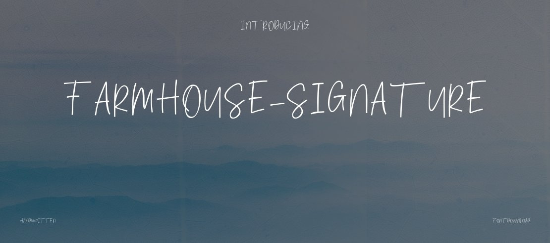 Farmhouse-Signature Font