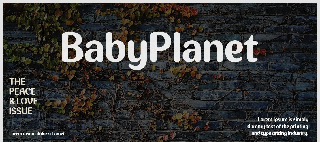 BabyPlanet Font