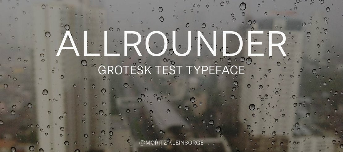 Allrounder Grotesk Test Font Family