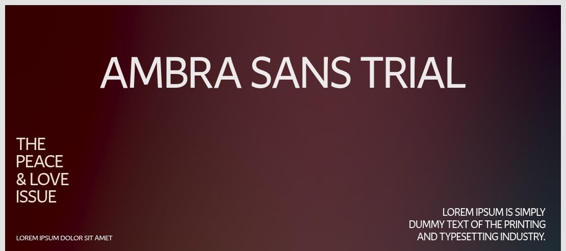 Ambra Sans Trial Font Family
