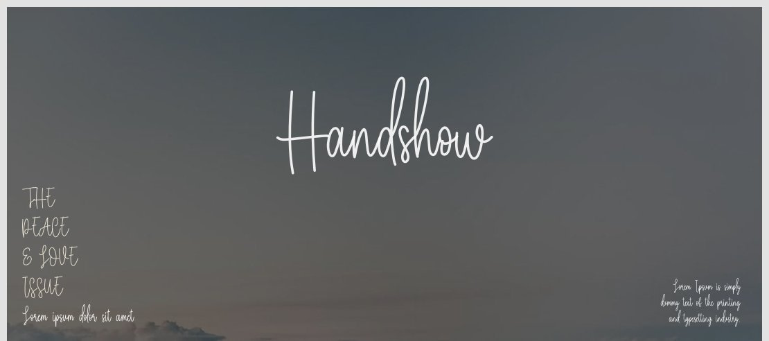 Handshow Font
