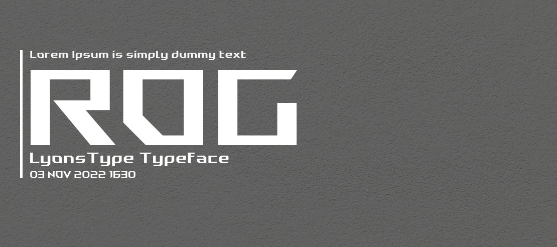 ROG LyonsType Font