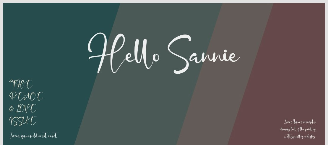 Hello Sannie Font
