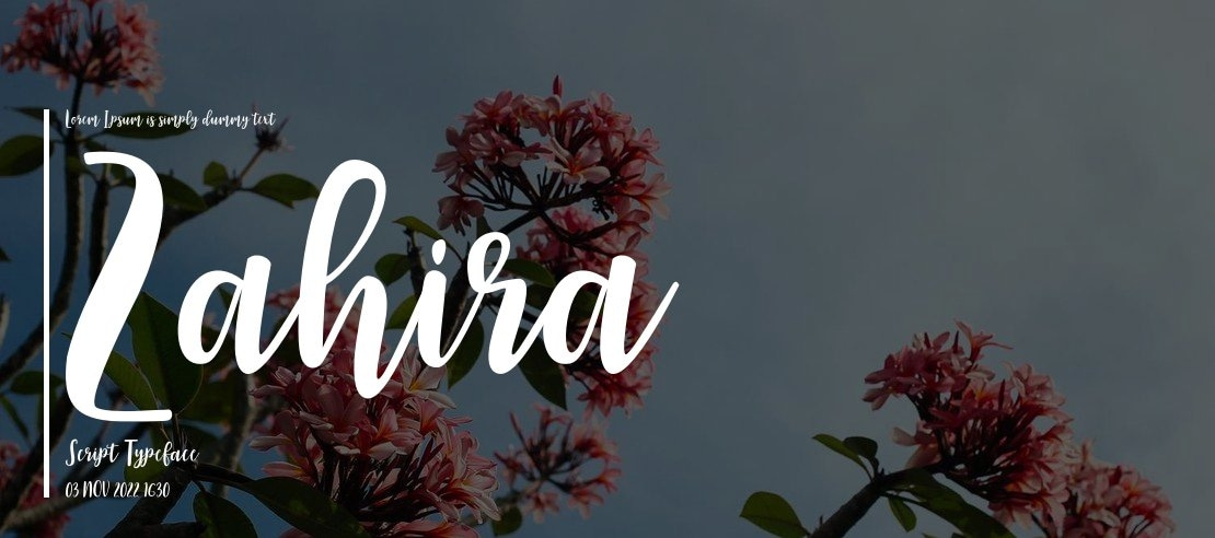 Zahira Script Font