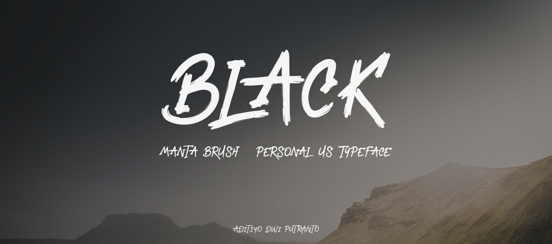 Black Manta Brush - Personal Us Font