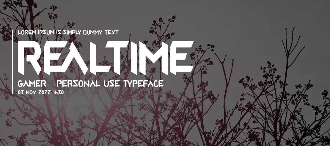 Realtime Gamer - Personal Use Font