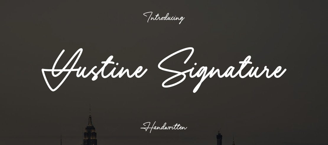 Yustine Signature Font