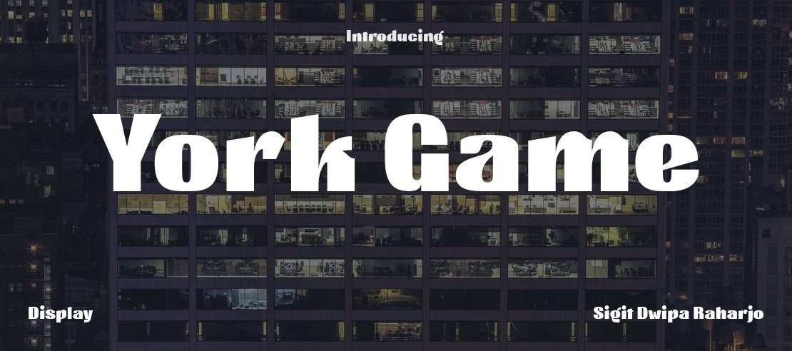 York Game Font