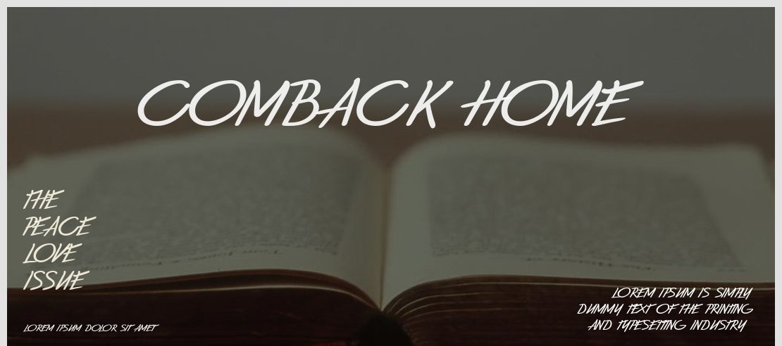 Comback home Font