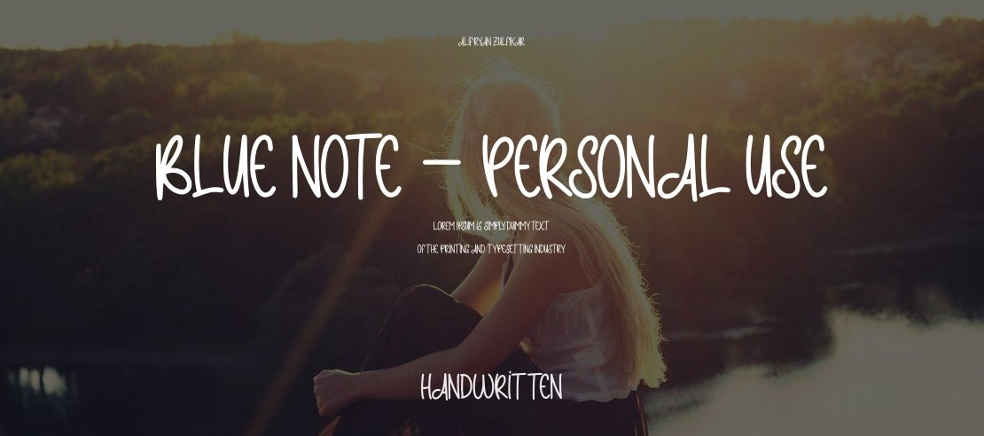 Blue Note - Personal Use Font