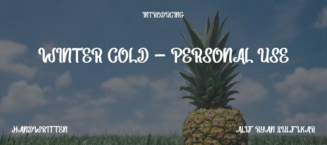 Winter Cold - Personal Use Font