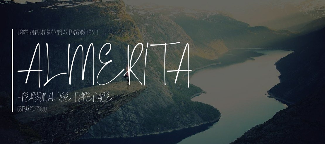 Almerita - Personal Use Font