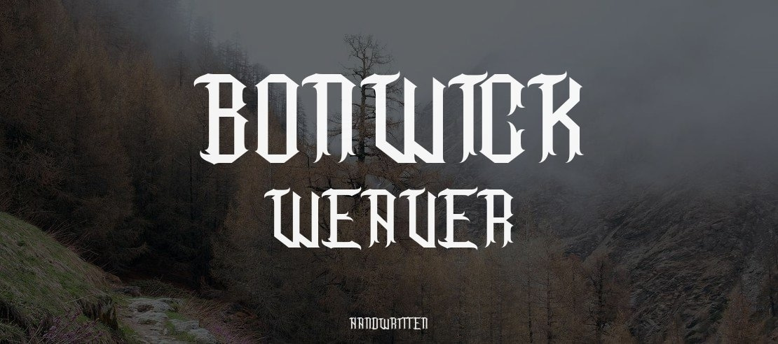 Bonwick Weaver Font