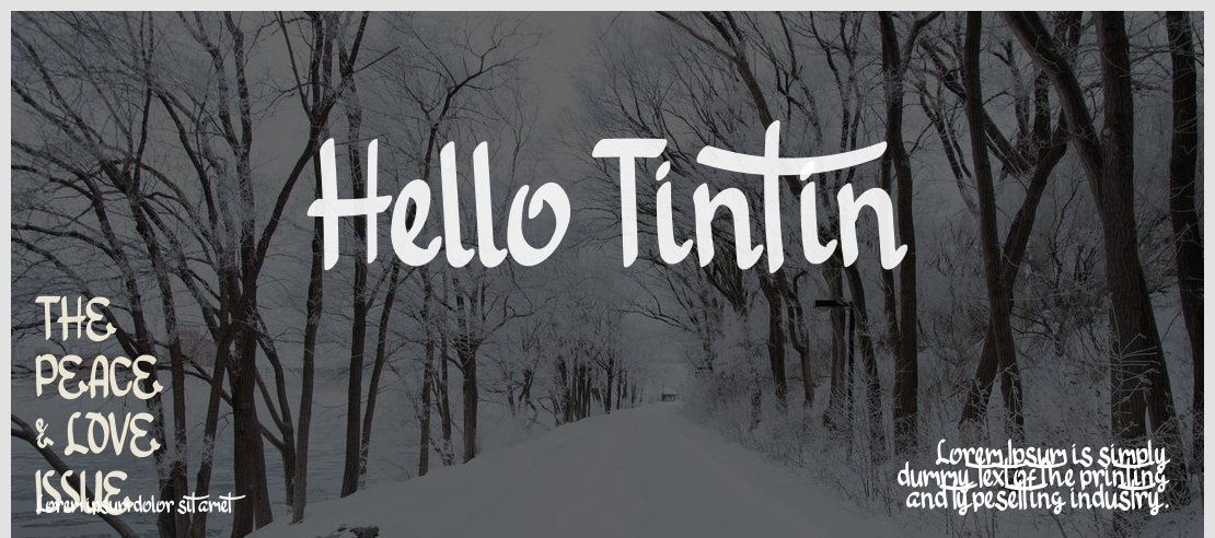 Hello Tintin Font