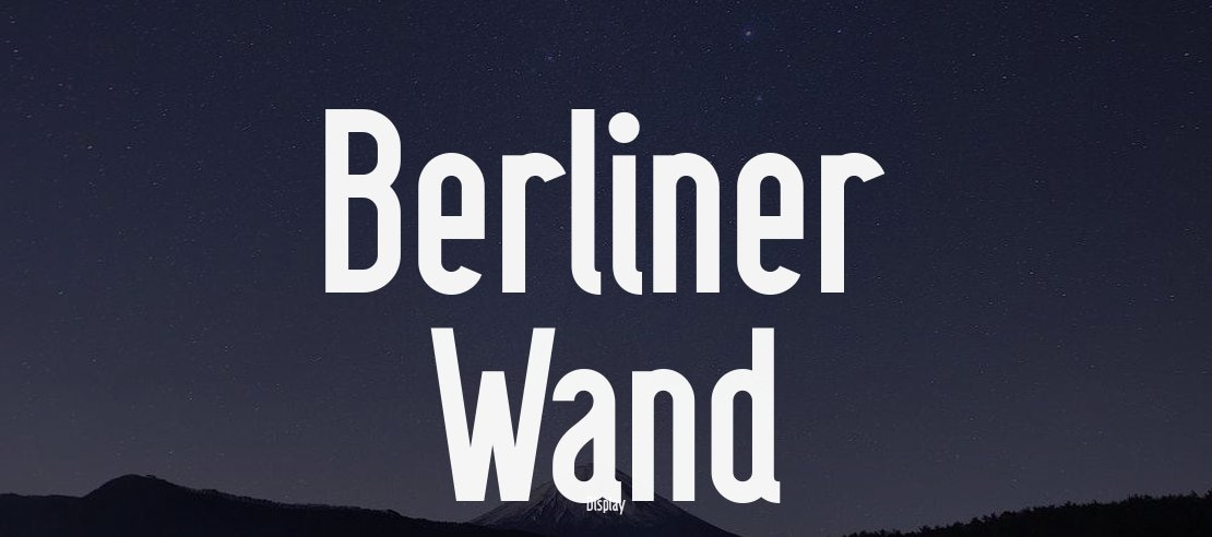 Berliner Wand Font